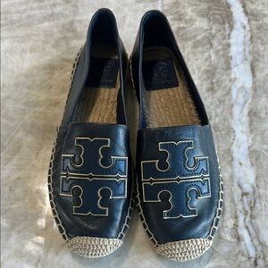 Tory Burch Black Espadrille Flats
